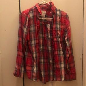Red and white plaid shirt. Worn once!
